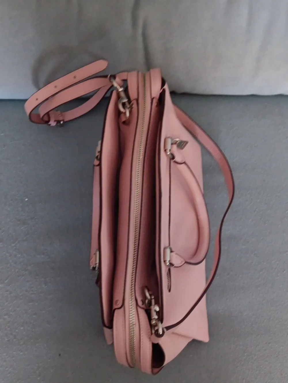 COACH GRAIN LEATHER Pink DREW SATCHEL 1 Owner Like New.